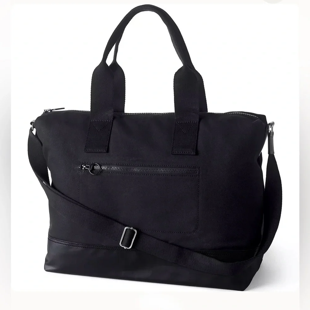 Lands' End Canvas Weekender Black Duffle Bag Unused